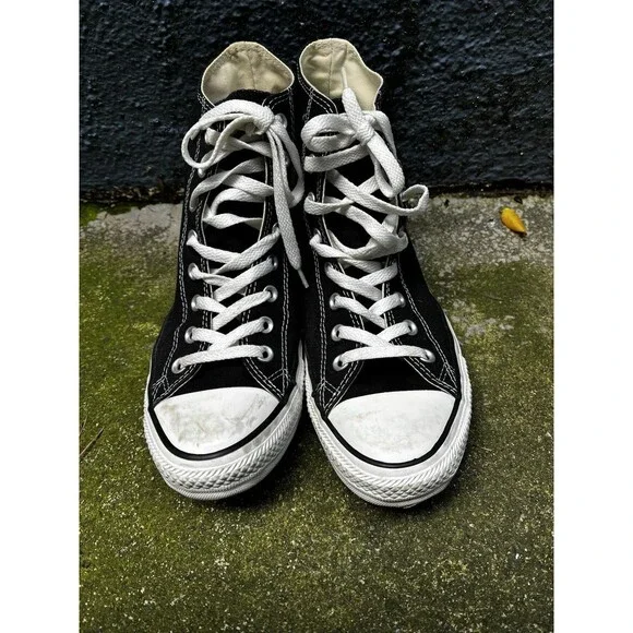 Converse Chuck Taylor Mens 8.5 All Star High Top Black Sneaker Skate Walking - Picture 1 of 7